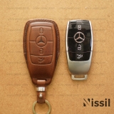 Bao da chìa khóa ô tô Mercedes Benz - W205 - Dòng da Vachetta