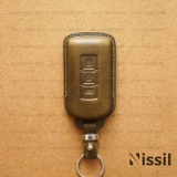 Bao da chìa khóa ô tô Mitsubishi - 3 nút - Dòng da Vachetta