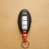 Bao da chìa khoá ô tô Nissan - Dòng da bê Epsom mix