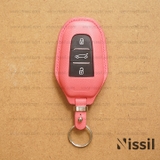 Bao da chìa khoá ô tô Peugeot - Dây da - Dòng da bê Epsom