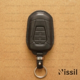 Bao da chìa khoá ô tô Isuzu - 3 nút - Dòng da bò Vachetta