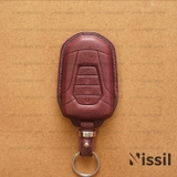 Bao da chìa khoá ô tô Isuzu - 3 nút - Dòng da bò Vachetta