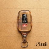 Bao da chìa khóa ô tô Toyota Camry - M2 - 4 nút - Dòng da Vachetta