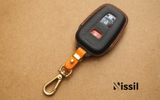 Bao da chìa khoá ô tô Toyota Cross  - 3 nút - Dòng da bê Epsom mix màu
