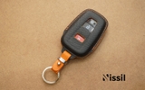Bao da chìa khoá ô tô Toyota Cross  - 3 nút - Dòng da bê Epsom mix màu
