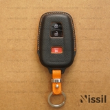 Bao da chìa khoá ô tô Toyota Cross  - 3 nút - Dòng da bê Epsom mix màu
