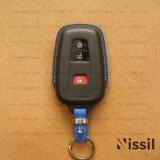Bao da chìa khoá ô tô Toyota Cross  - 3 nút - Dòng da bê Epsom mix màu