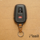Bao da chìa khoá ô tô Toyota Cross  - 3 nút - Dòng da bê Epsom mix màu