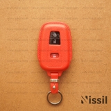 Bao da chìa khoá ô tô Toyota Cross - 3 nút - Dòng da bê Epsom