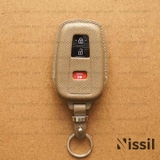 Bao da chìa khoá ô tô Toyota Cross - 3 nút - Dòng da bê Epsom