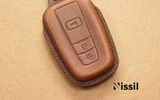 Bao da chìa khóa ô tô Toyota Cross, Altis - 3 nút - Dòng da Vachetta