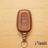 Bao da chìa khóa ô tô Toyota Cross, Altis - 3 nút - Dòng da Vachetta