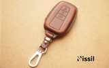 Bao da chìa khóa ô tô Toyota Land Cruiser Prado - M2 - 3 nút - Dòng da Vachetta