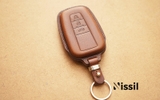 Bao da chìa khóa ô tô Toyota Land Cruiser Prado - M2 - 3 nút - Dòng da Vachetta