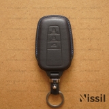Bao da chìa khóa ô tô Toyota Land Cruiser Prado - M2 - 3 nút - Dòng da Vachetta