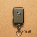 Bao da chìa khoá ô tô Volvo - Dòng da bê Epsom