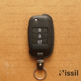 Bao da chìa khoá ô tô KIA chìa khoá cơ - K - 3 nút - Dòng da bê Epsom