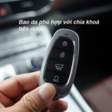 Bao da chìa khóa ô tô Hyundai Santafe, Tucson - Dòng da Vachetta mix
