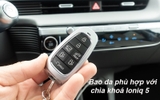 Bao da chìa khóa ô tô Hyundai Santafe, Tucson - Dòng da Vachetta mix