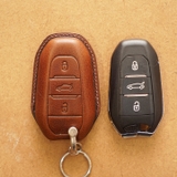 Bao da chìa khóa ô tô Peugeot - Dòng da Vachetta