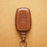 Bao da chìa khóa ô tô Toyota Land Cruiser Prado - M2 - 3 nút - Dòng da Vachetta