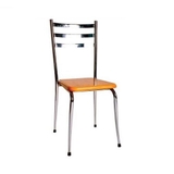 Ghế tĩnh khung thép mạ G21M đệm tựa gỗ sơn PU