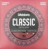 D'ADDARIO EJ27N STUDENT NYLON CLASSICAL GUITAR STRINGS, NORMAL TENSION, CLEAR/SILVERPLATED WOUND