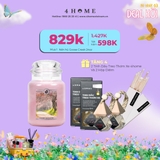 Combo - Mua 1 nến hũ Goose Greek 24oz tặng 2 tinh dầu treo thơm xe 4Home và 1 hộp diêm