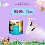 Combo - Mua 1 nến ly 3 bấc sáp đậu nành tặng 2 hộp diêm