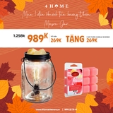 Combo - Mua đèn khuếch tán hương thơm Mason Jar tặng 2 hộp sáp viên Candle Warmer