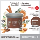 Nến thơm Yankee Candle, Nến ly tròn size S, Mùi Praline & Birch