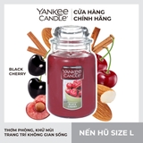 Nến thơm Yankee Candle, Nến hũ size L, Mùi Black Cherry