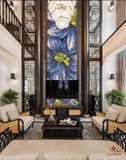 Tranh Mosaic Gốm Hoa Daisy QM-DSY03