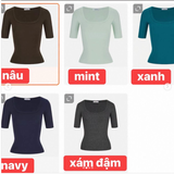 ÁO THUN MOSSQUEEN TAY LỬNG CỔ VUÔNG 63982
