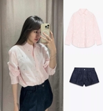ÁO SƠ MI ZARA HỒNG 7484/066