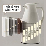 PHÍCH GIỮ NHIỆT BEAR TRẮNG GHI 1,6L