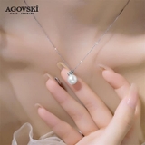 VÒNG CỔ BẠC NGỌC TRAI AGOVSKI FULLBOX
