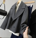 ÁO KHOÁC DẠ DÁNG NGẮN CỔ VEST XIAOY09YD 2062