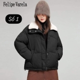ÁO PHAO CỔ LÔNG TRẮNG FELIPE VARELA 821