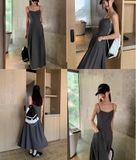 VÁY DÀI 2 DÂY PUSU 2 MÀU PSQ13804