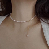 DÂY CHUYỀN NGỌC TRAI ĐÁ TRƠN