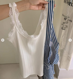ÁO 2 DÂY PHỐI REN 5 MÀU FREESIZE WGWE - 9318