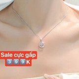 VÒNG CỔ BẠC MẶT ĐÁ AGOVSKI FULLBOX