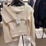 ÁO LEN CỔ V KÉO KHÓA ZARA 5063/300