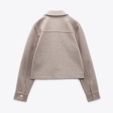 ÁO DẠ ZARA NÂU BE 3046/058