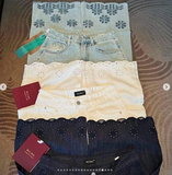 QUẦN JEANS ỐNG RỘNG GẤU THÊU HOA 3D WGWE W9831