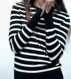 ÁO LEN KẺ SỌC ZARA SIZE S 0506/108