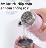 BÌNH NƯỚC LOCK&LOCK 316 NẮP GỖ MẪU MỚI MÀU HỒNG  - 420ML