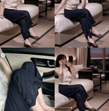 QUẦN JEANS ỐNG RỘNG GẤU THÊU HOA 3D WGWE W9831