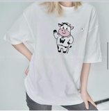 ÁO CON BÒ WHAOUR WH01 TRẮNG